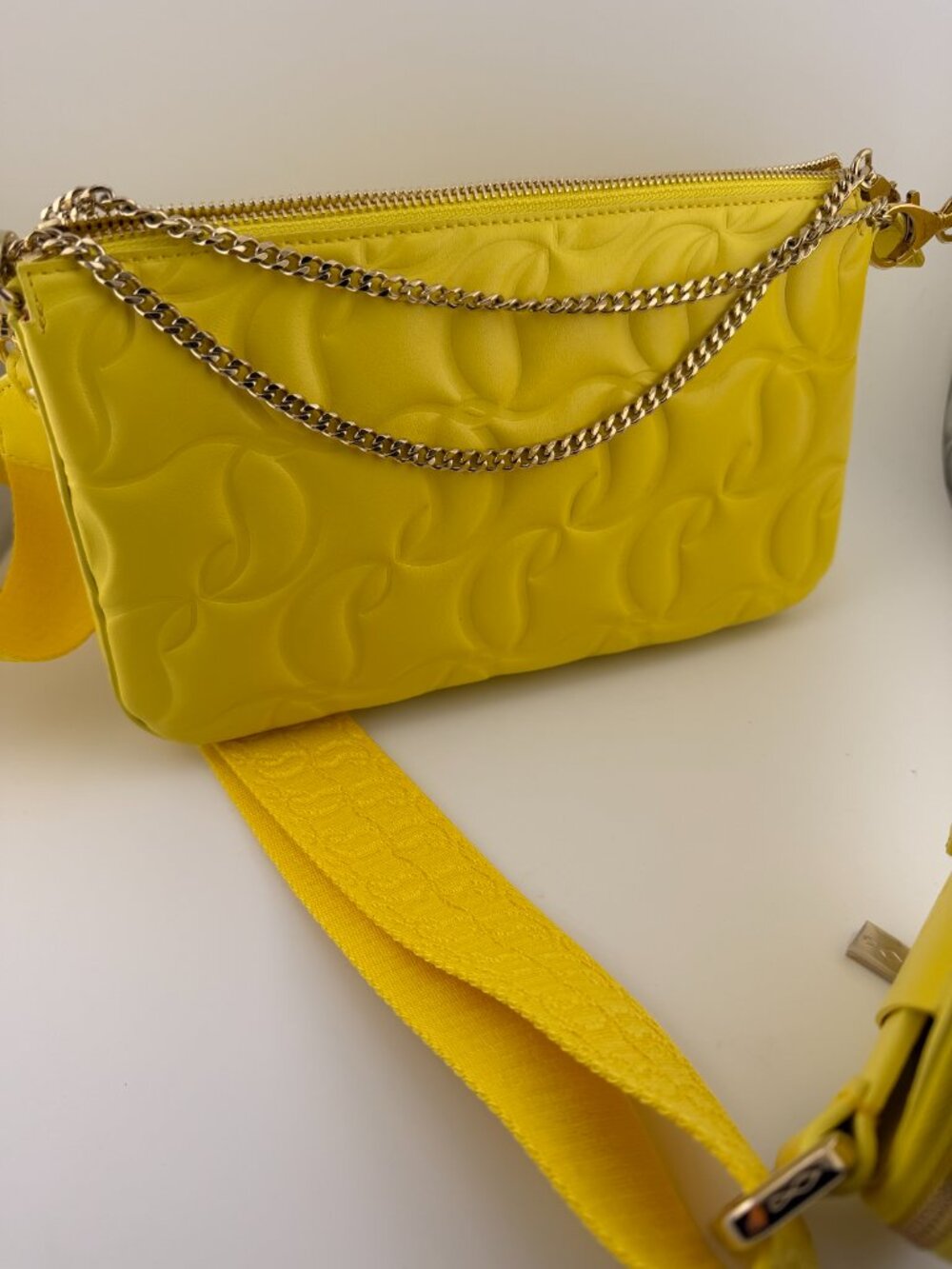 CHRISTIAN LOUBOUTIN CL EMBOSSED NAPPA LOUBILA CROSSBODY BAG - Picture 4 of 4